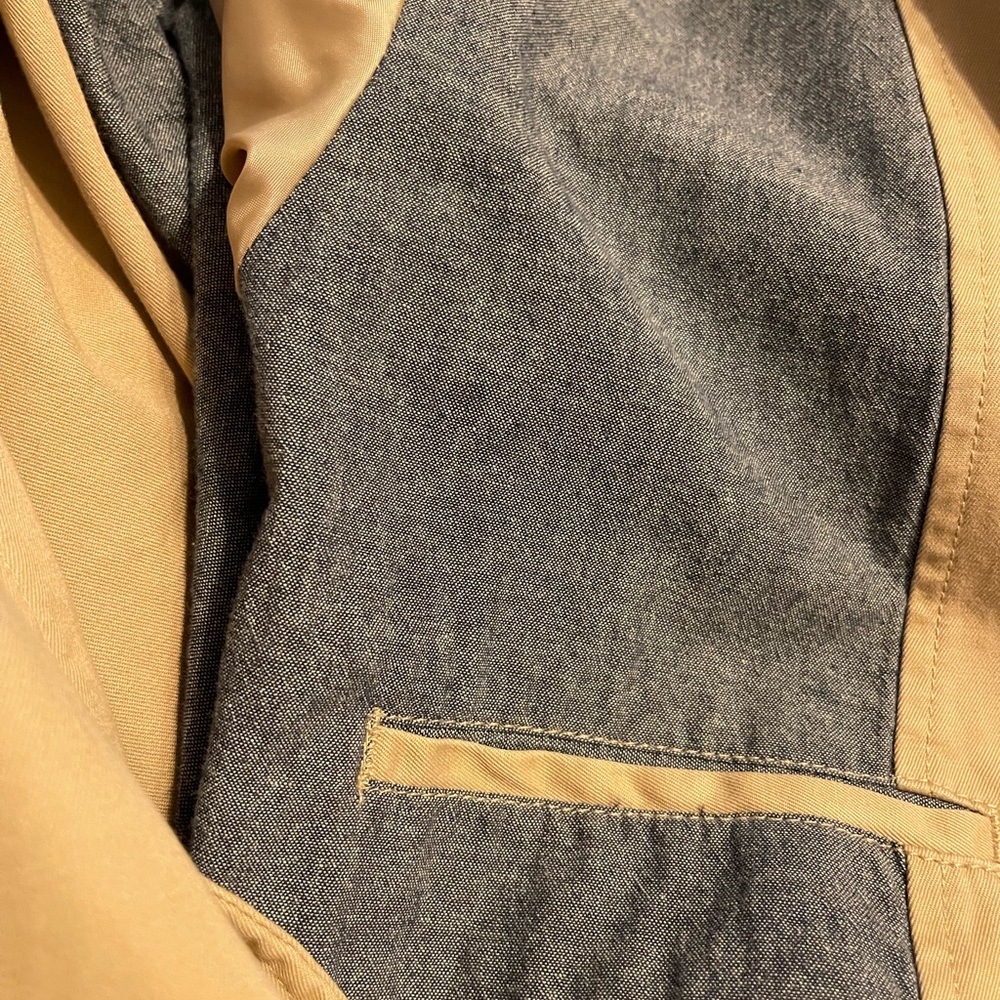 J.Crew Large Tall khaki 2 button 100% cotton fully lined mens blazer - Picture 7 of 10